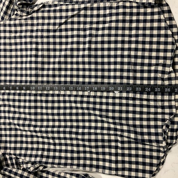 J Crew Slim Fit Button Up Long Sleeve Mens Blue & White Gingham Plaid Size:L - Picture 8 of 10